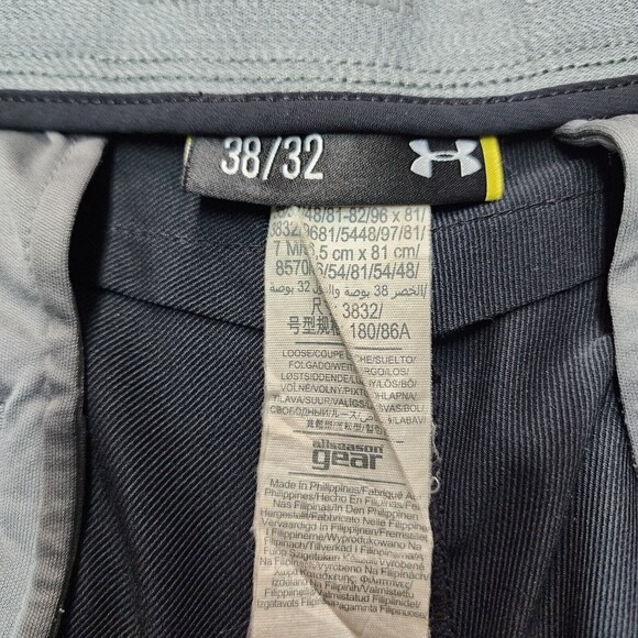 Under Armour UA Men’s Loose Straight Golf Pants Black Waist Size 38 x 32 - Picture 5 of 10